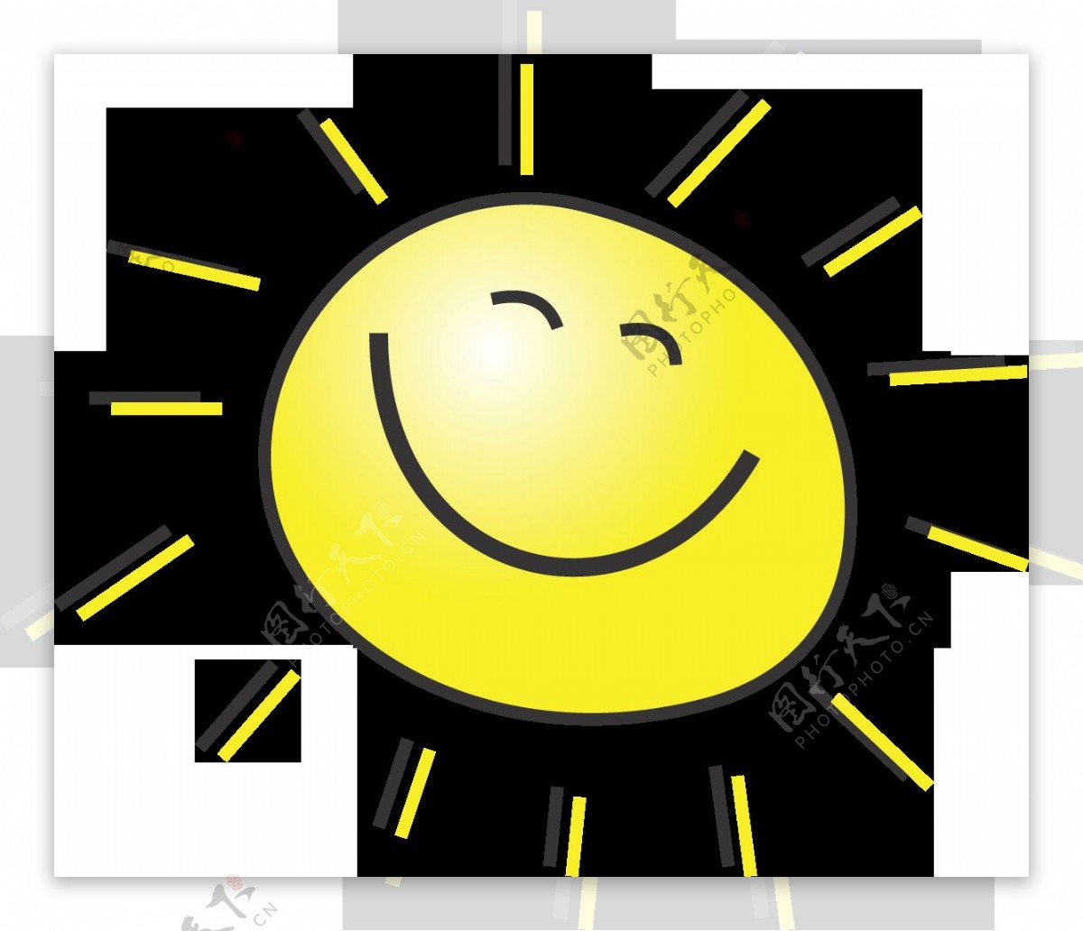 微笑的太阳免抠png透明素材