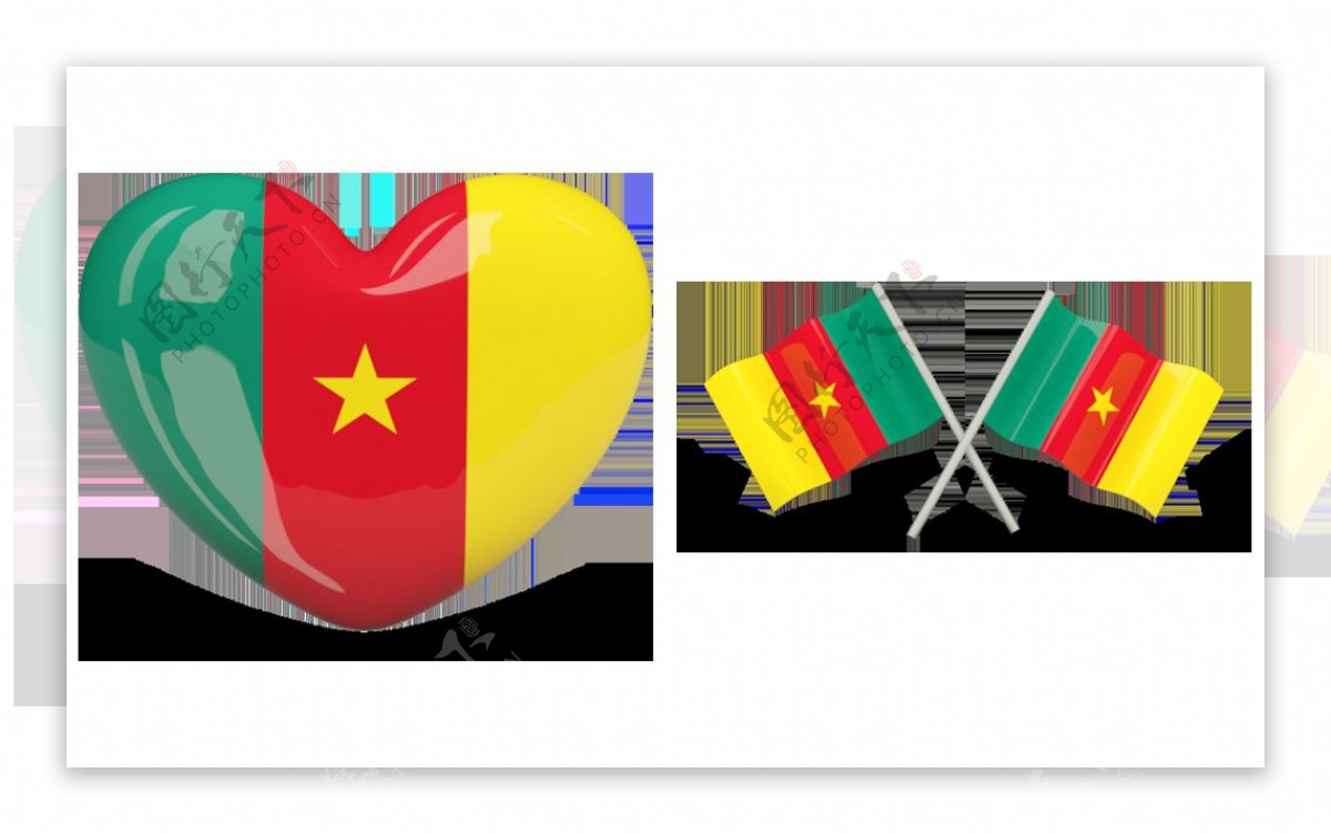 喀麦隆国旗图标免抠png透明图层素材