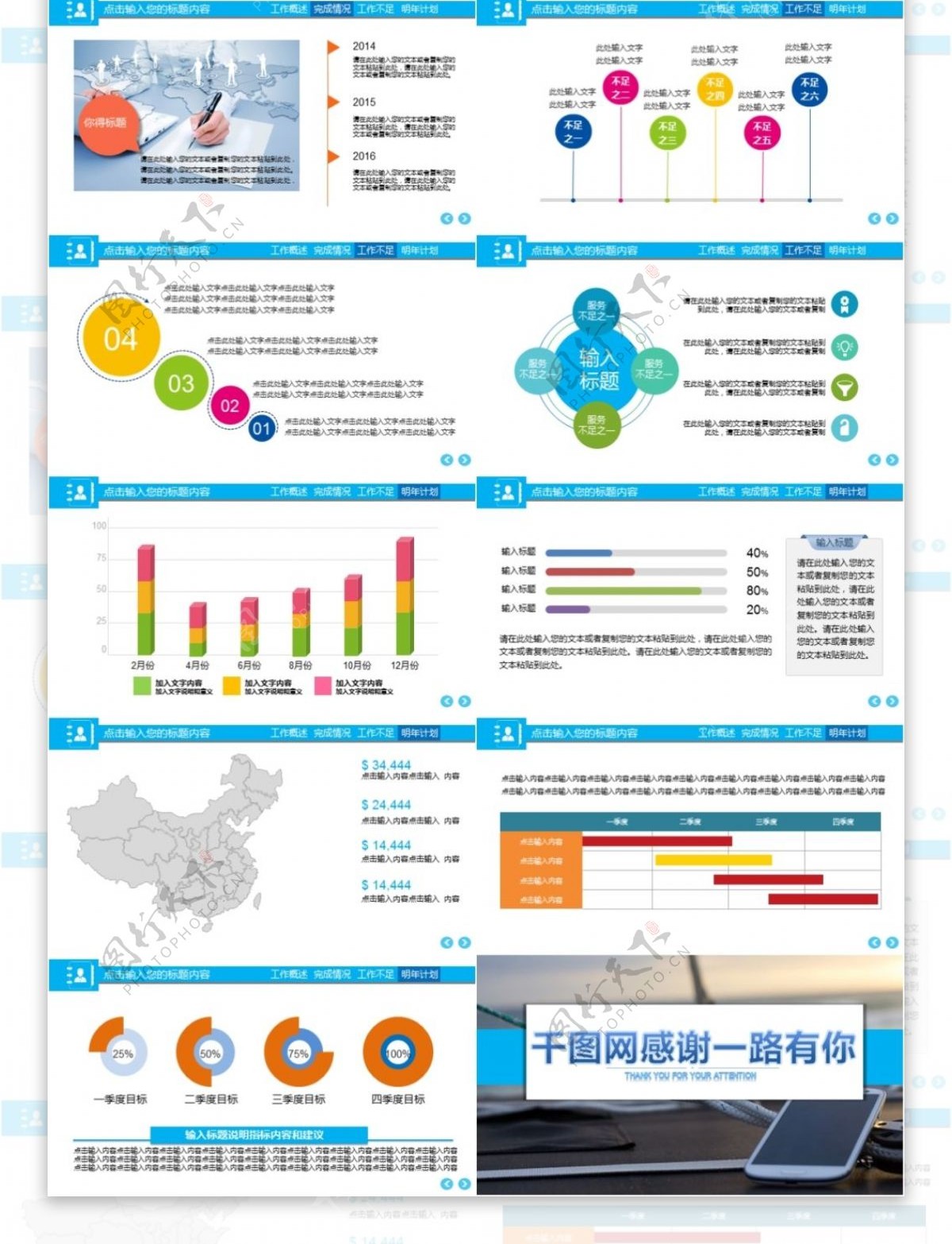 年度工作总结汇报PPT范文