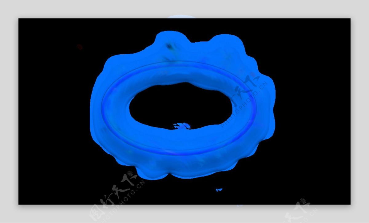 抽象蓝色圆环图形免抠png透明素材