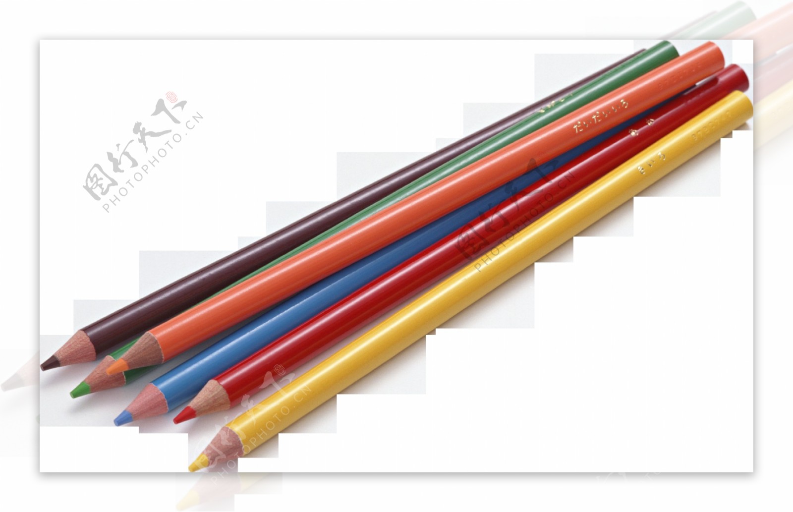 五支彩色铅笔免抠png透明素材