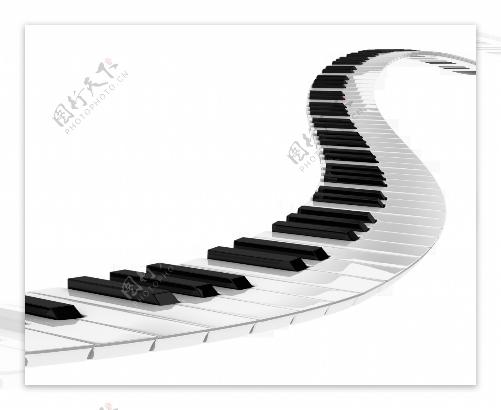 创意钢琴按键免抠png透明图层素材