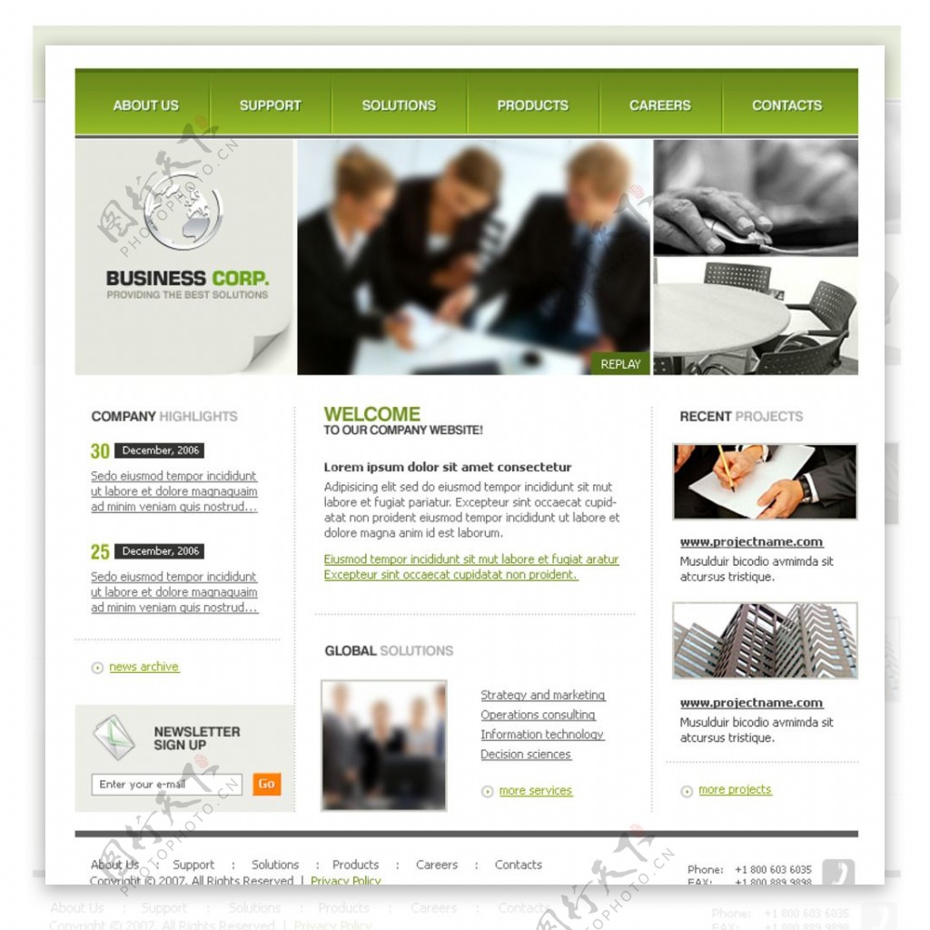 国外商业方案企业网页网站设计