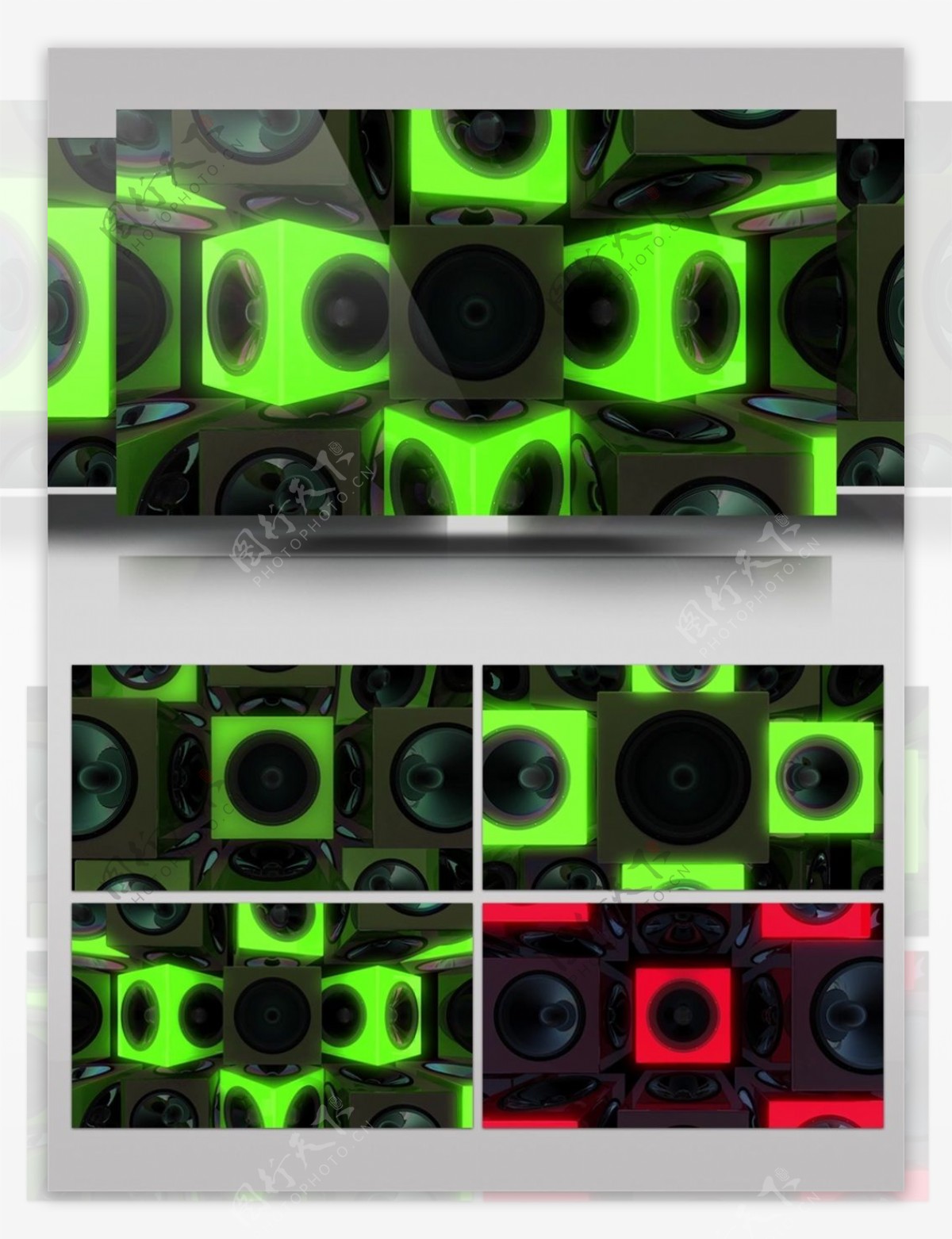 绿色音箱动态视频素材