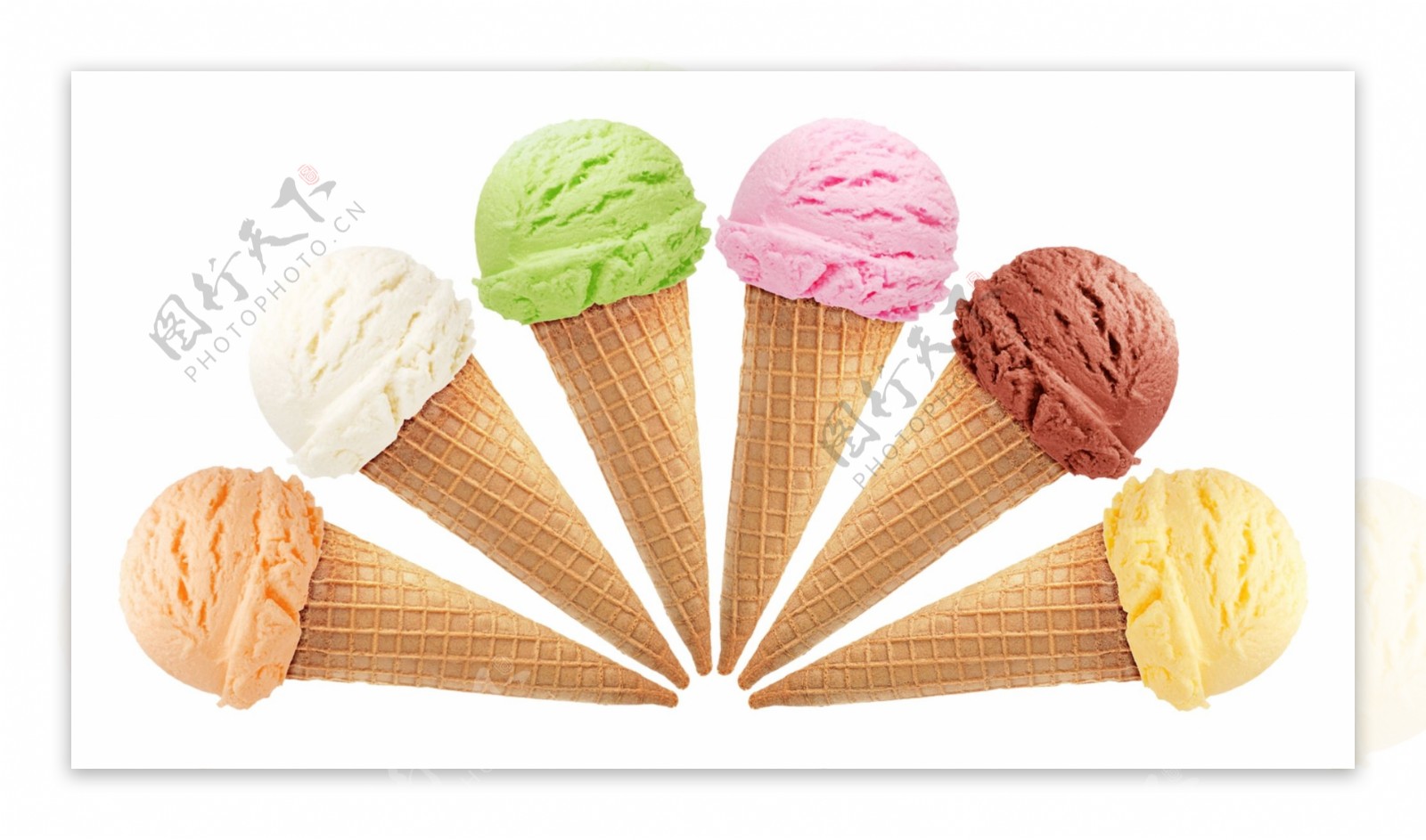 系列颜色冰淇淋免抠psd透明素材