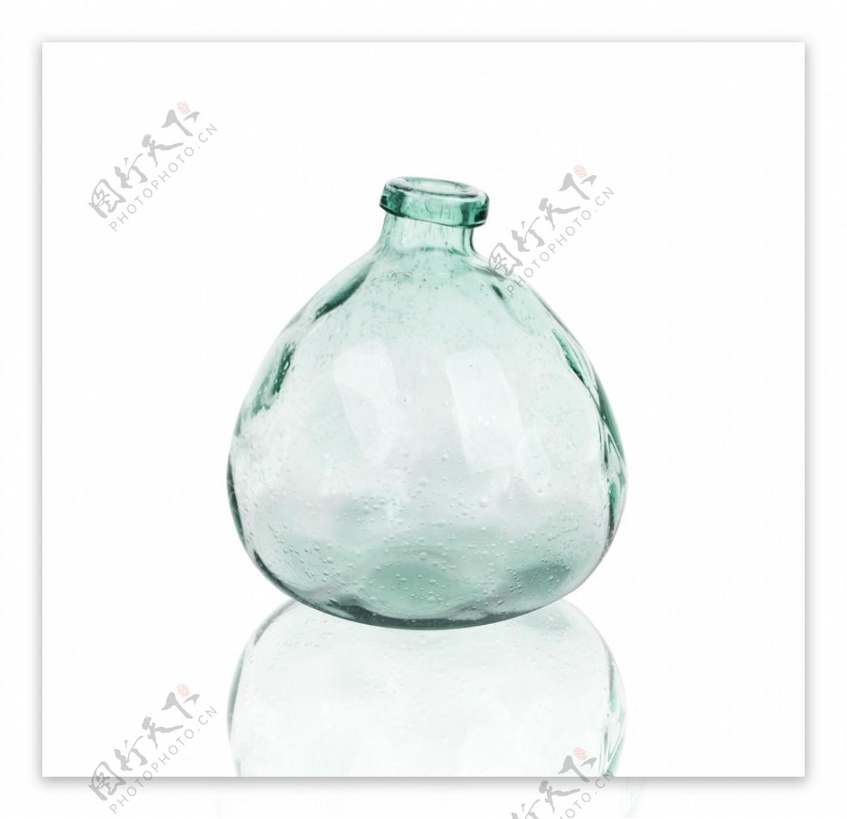 简约小清新绿色玻璃瓶子