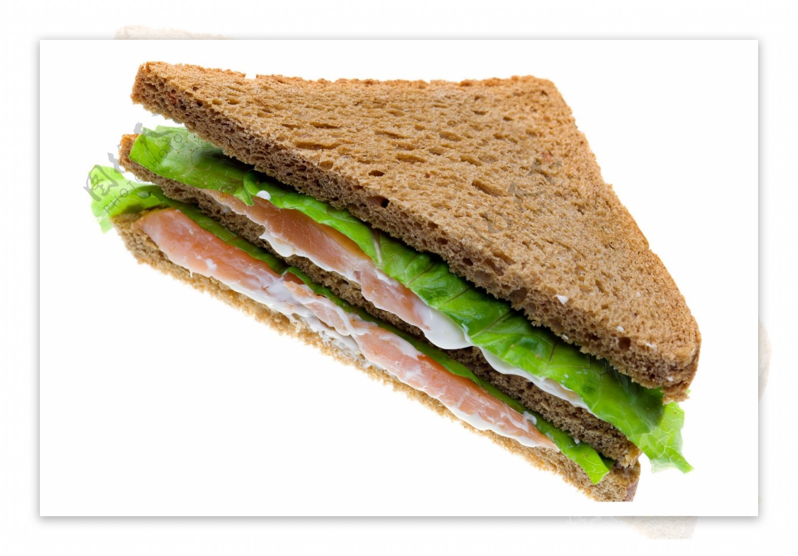 一块三明治美味汉堡餐饮快餐蔬菜面包食物