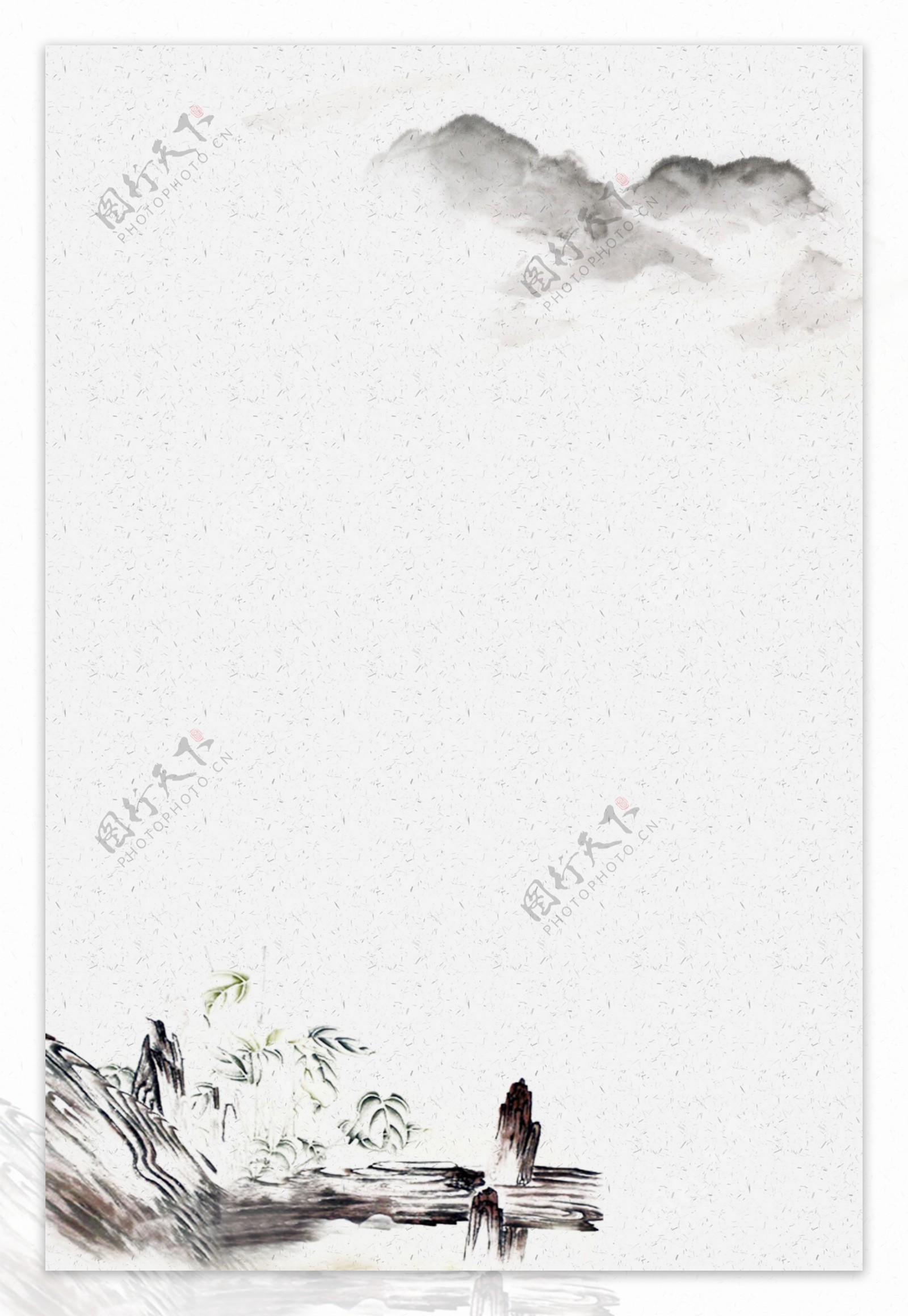 中国风山水背景设计模板