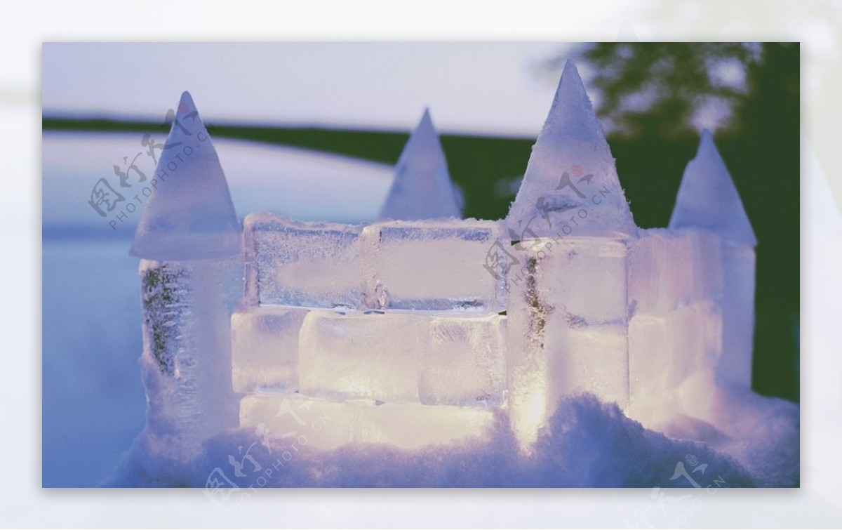 冰天雪地冬天雪景