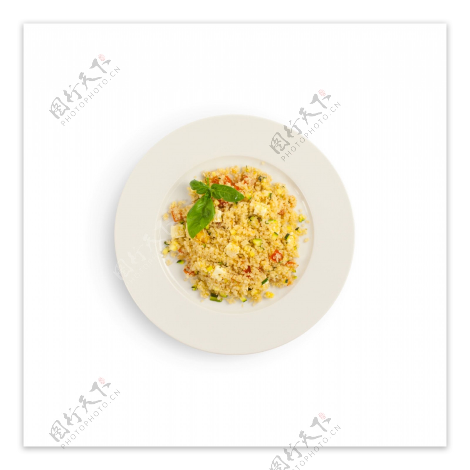 美味食物炒米饭粮食大米俯视图素材