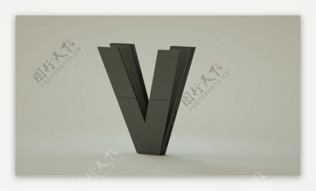 工业设计V字母夹子
