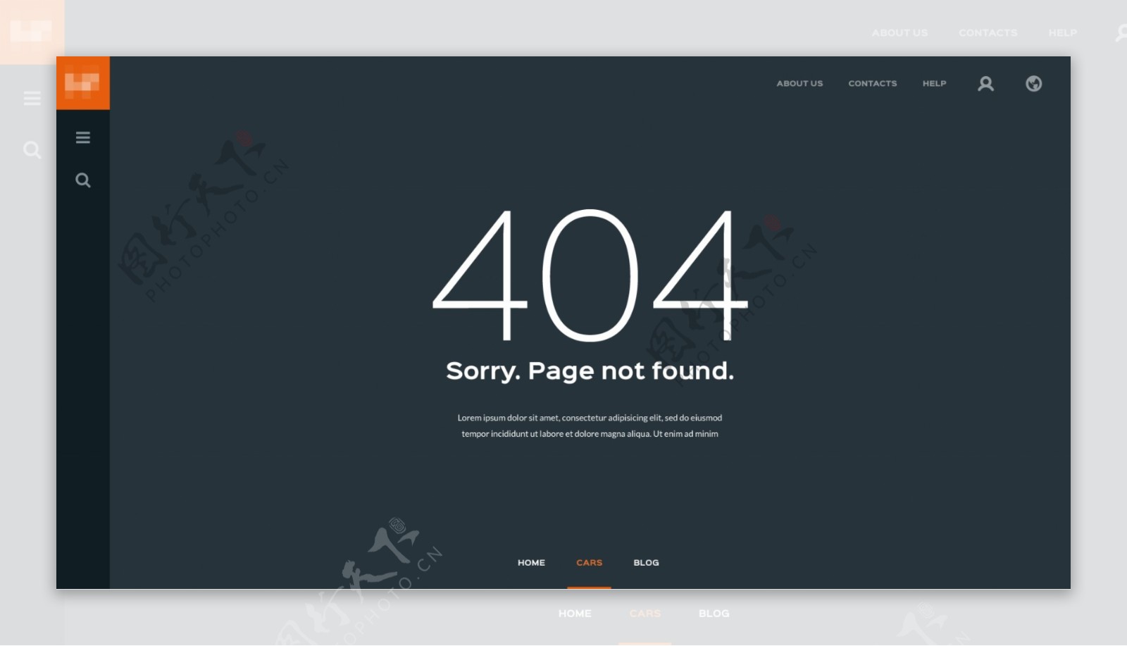 网页UI拥有模板404界面设计