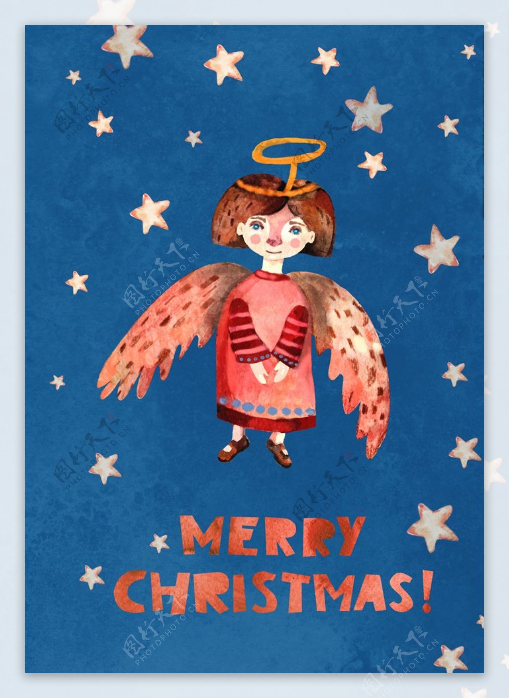 天使圣诞卡片