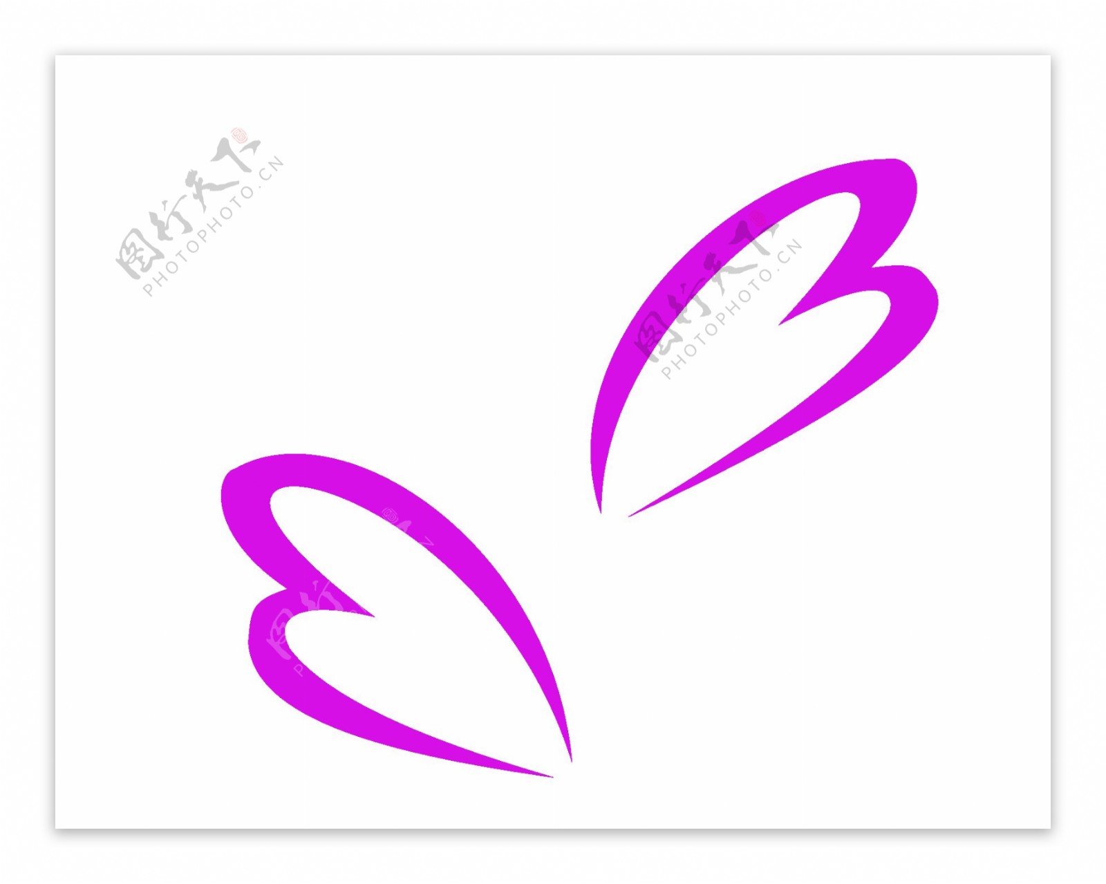 卡通紫色翅膀png元素