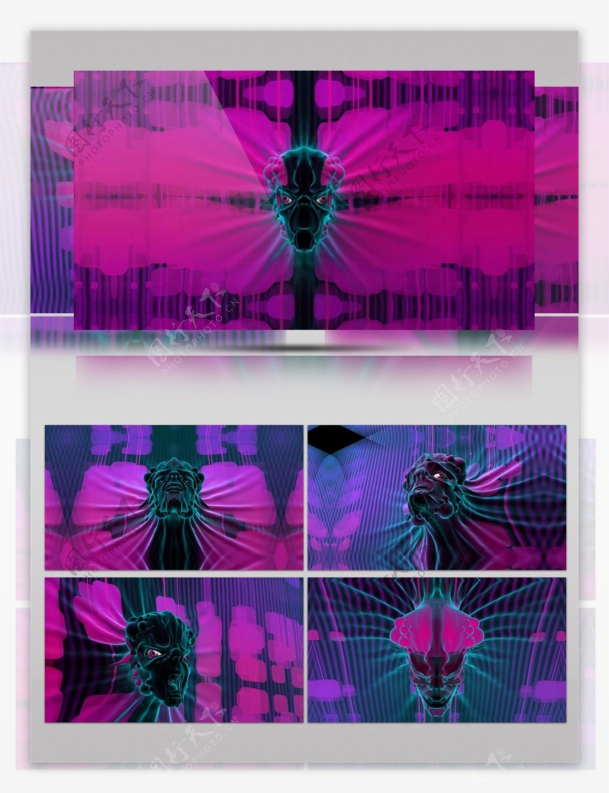 粉色渲染蝴蝶高清视频素材