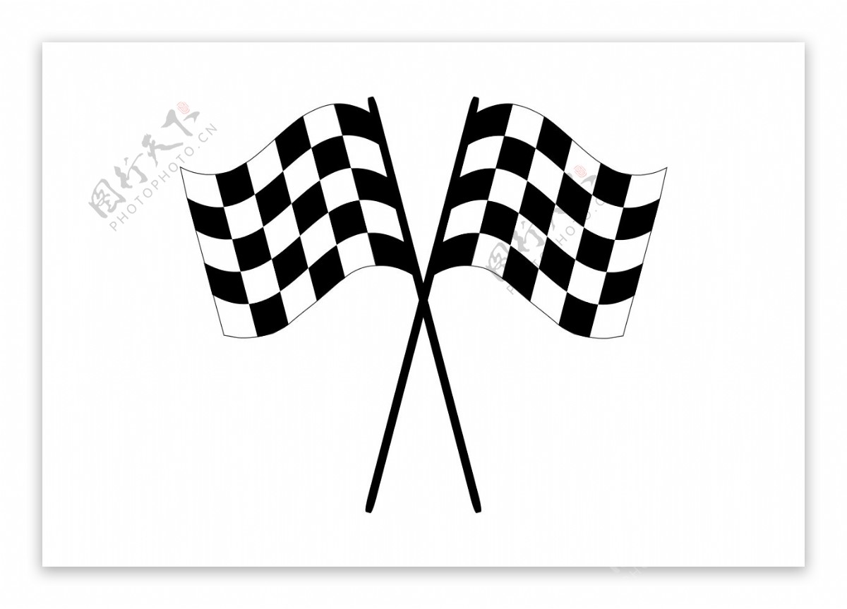 F1赛车旗帜png元素