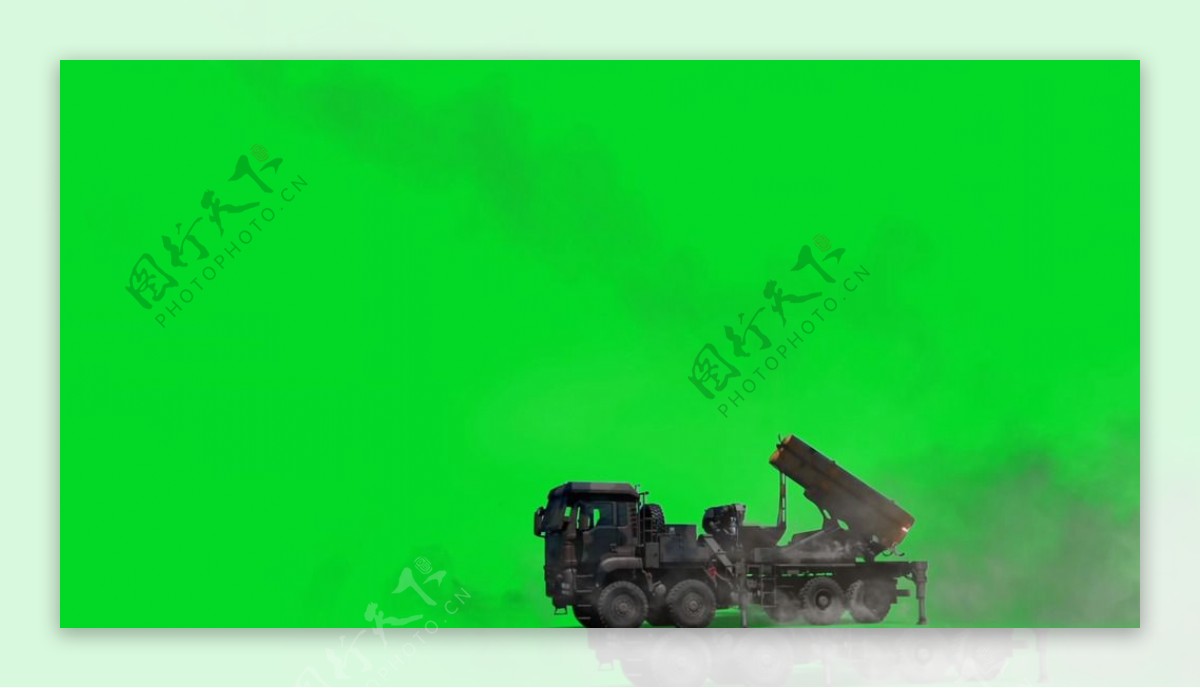 军事导弹发射绿屏抠像视频素材
