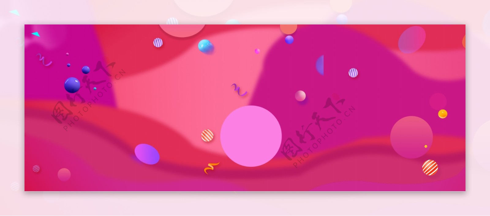 时尚红紫色淘宝banner背景