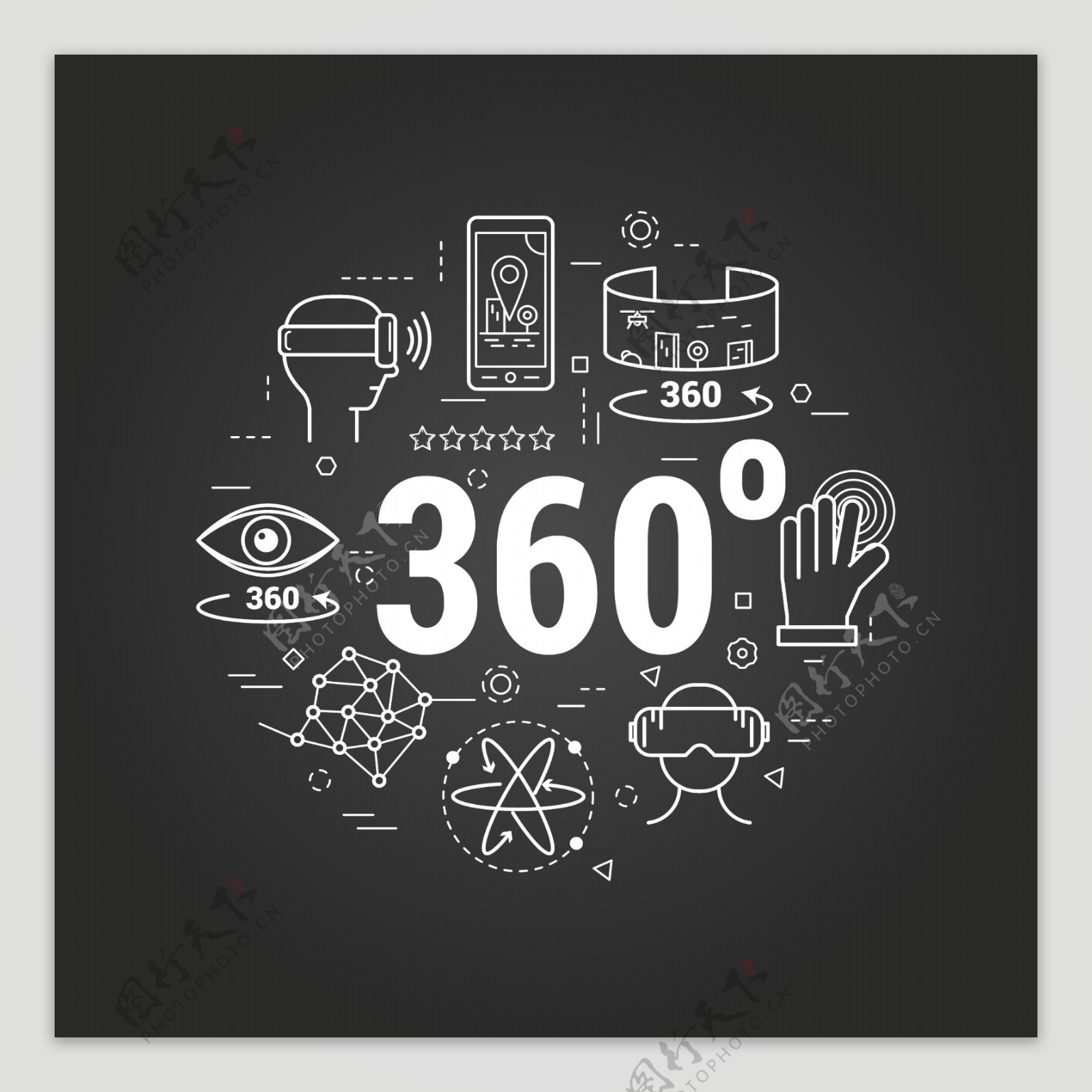360世界卡通高清矢量素材