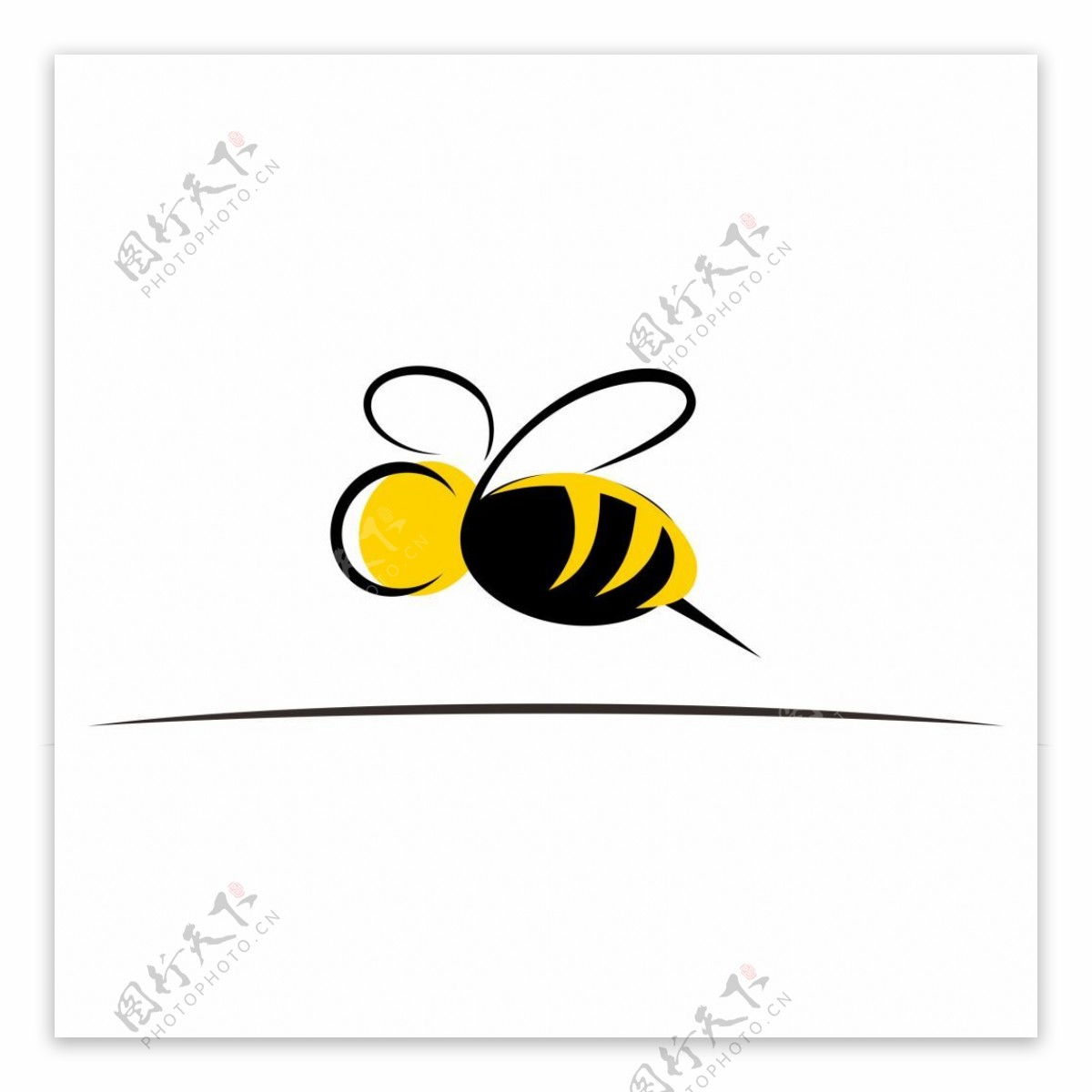 NBEEE头像蜜蜂logo蜜蜂黄矢量线条