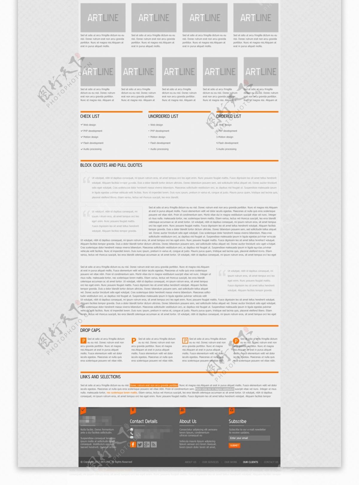 创意科技商务抽象印刷网站之字体排版设计