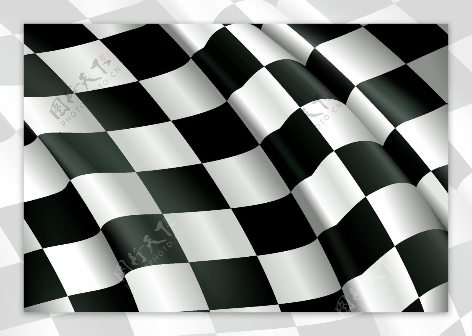 赛车旗帜褶皱布料质感纹理矢量背景