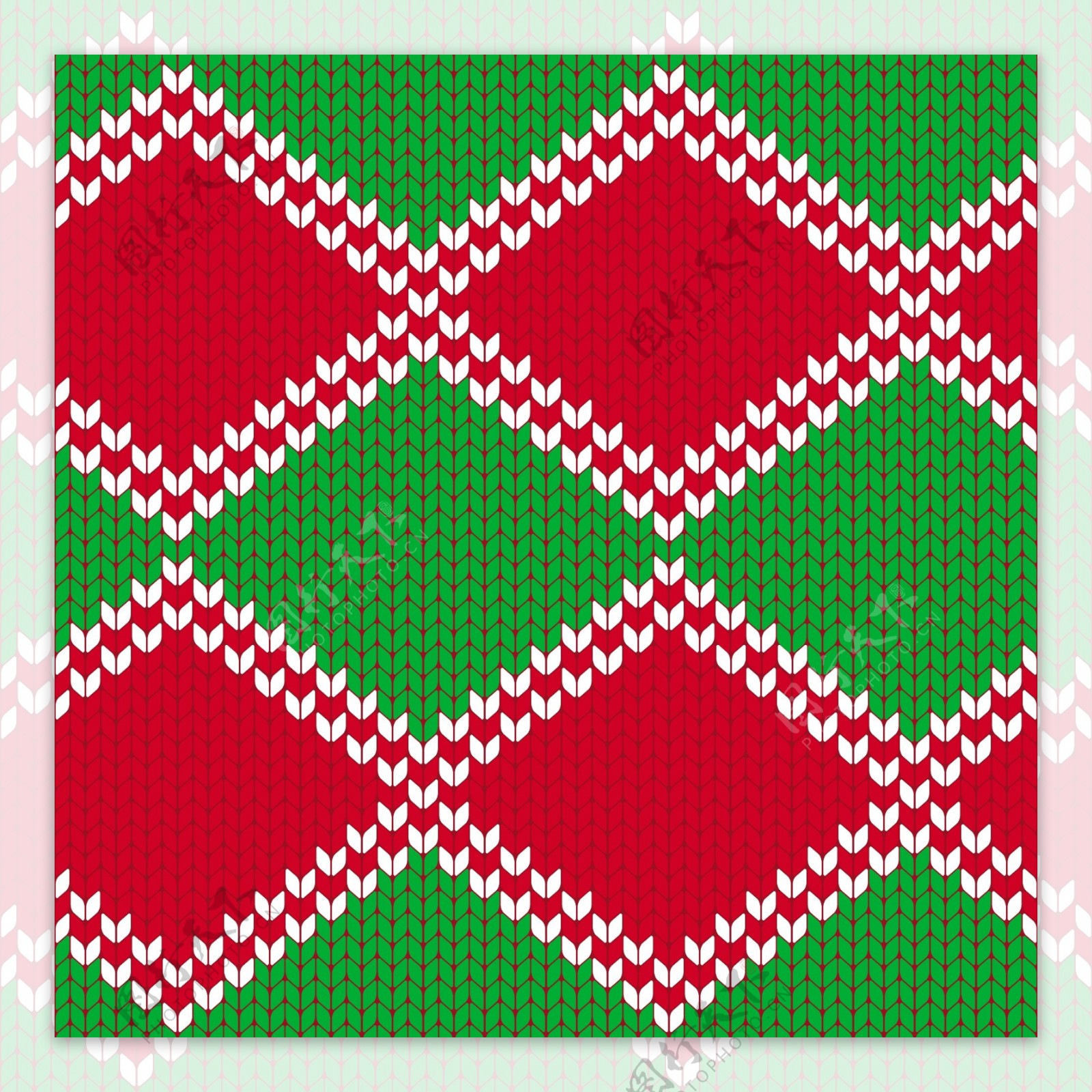 红绿波浪圣诞节填充背景矢量素材