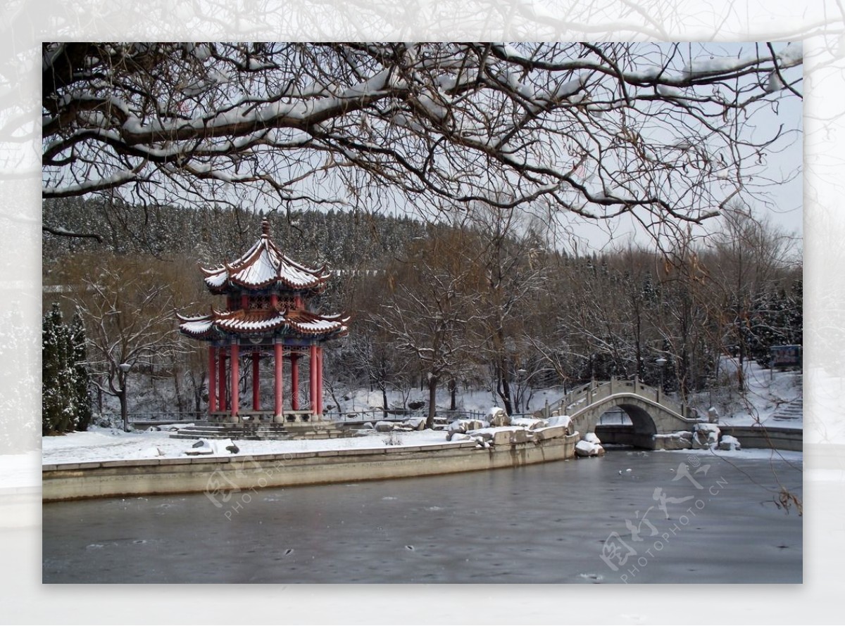 园林雪景