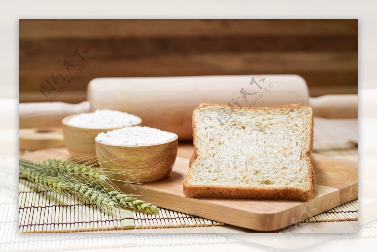 营养健康的白面包