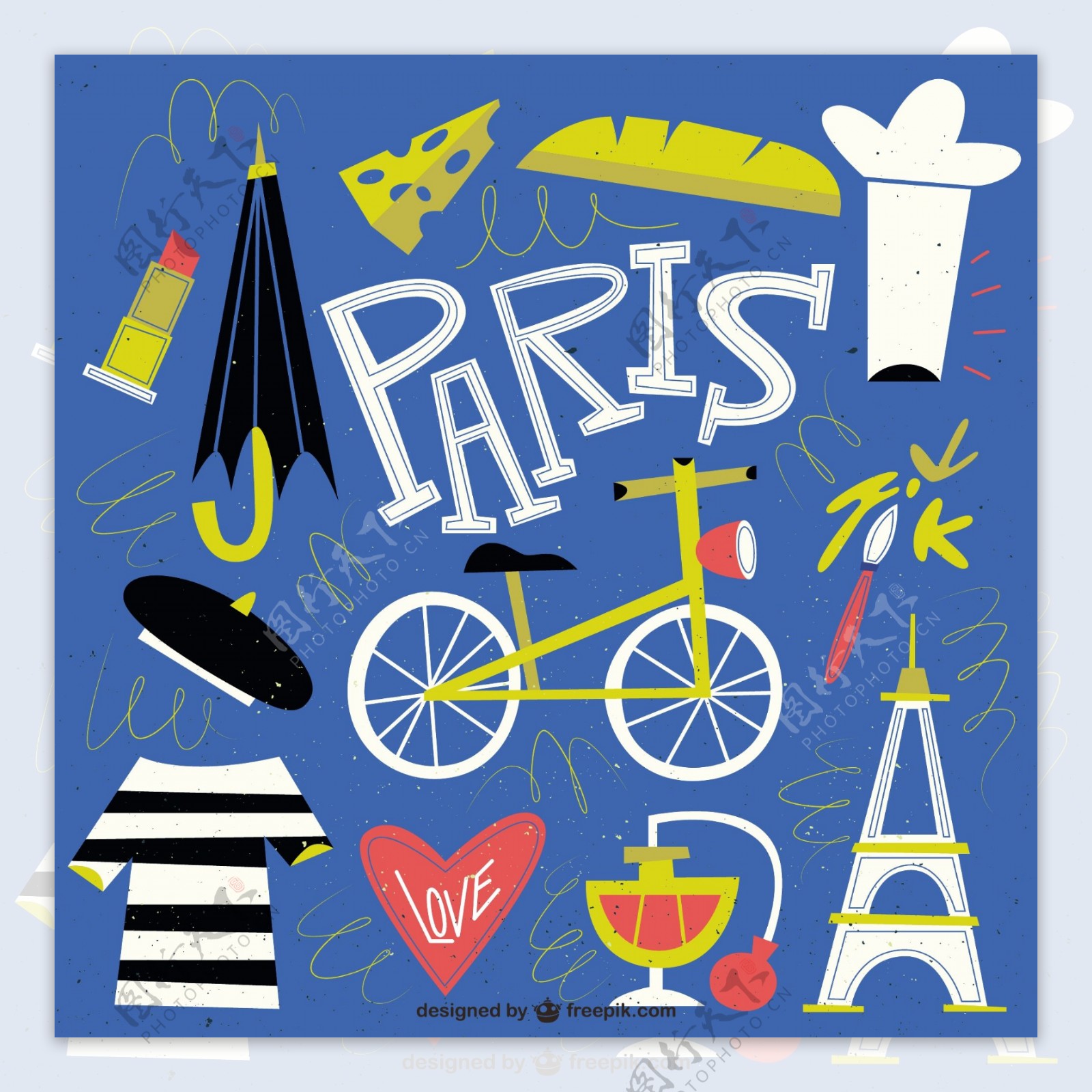 有趣的巴黎插图