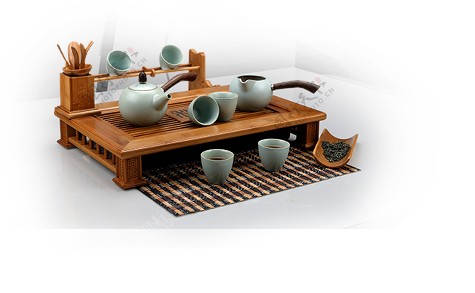 雅致木制茶具产品实物