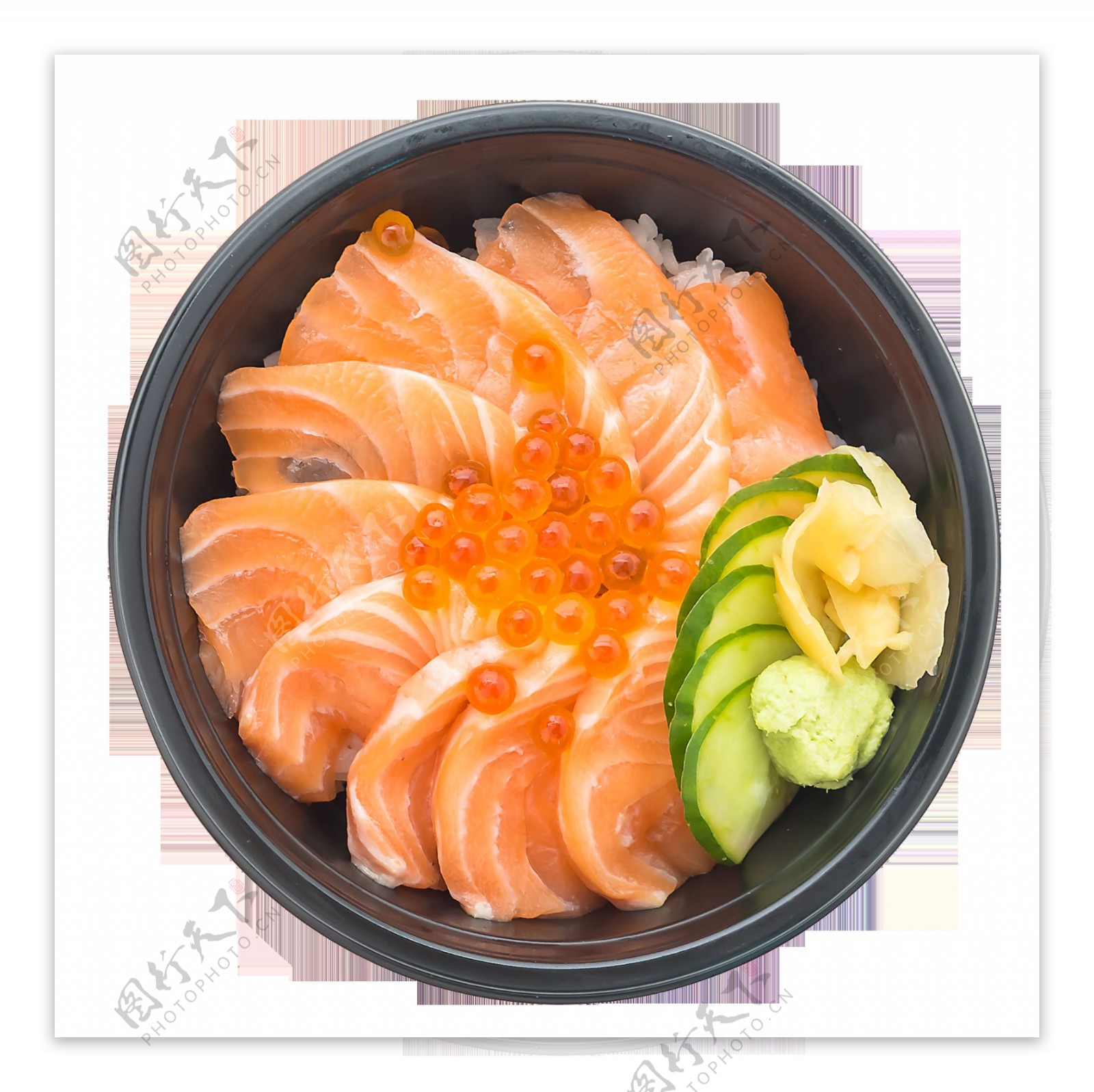 鲜美三文鱼日式料理美食产品实物