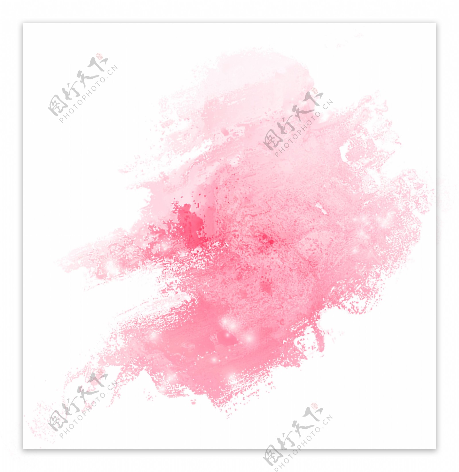 粉红渲染图案png元素