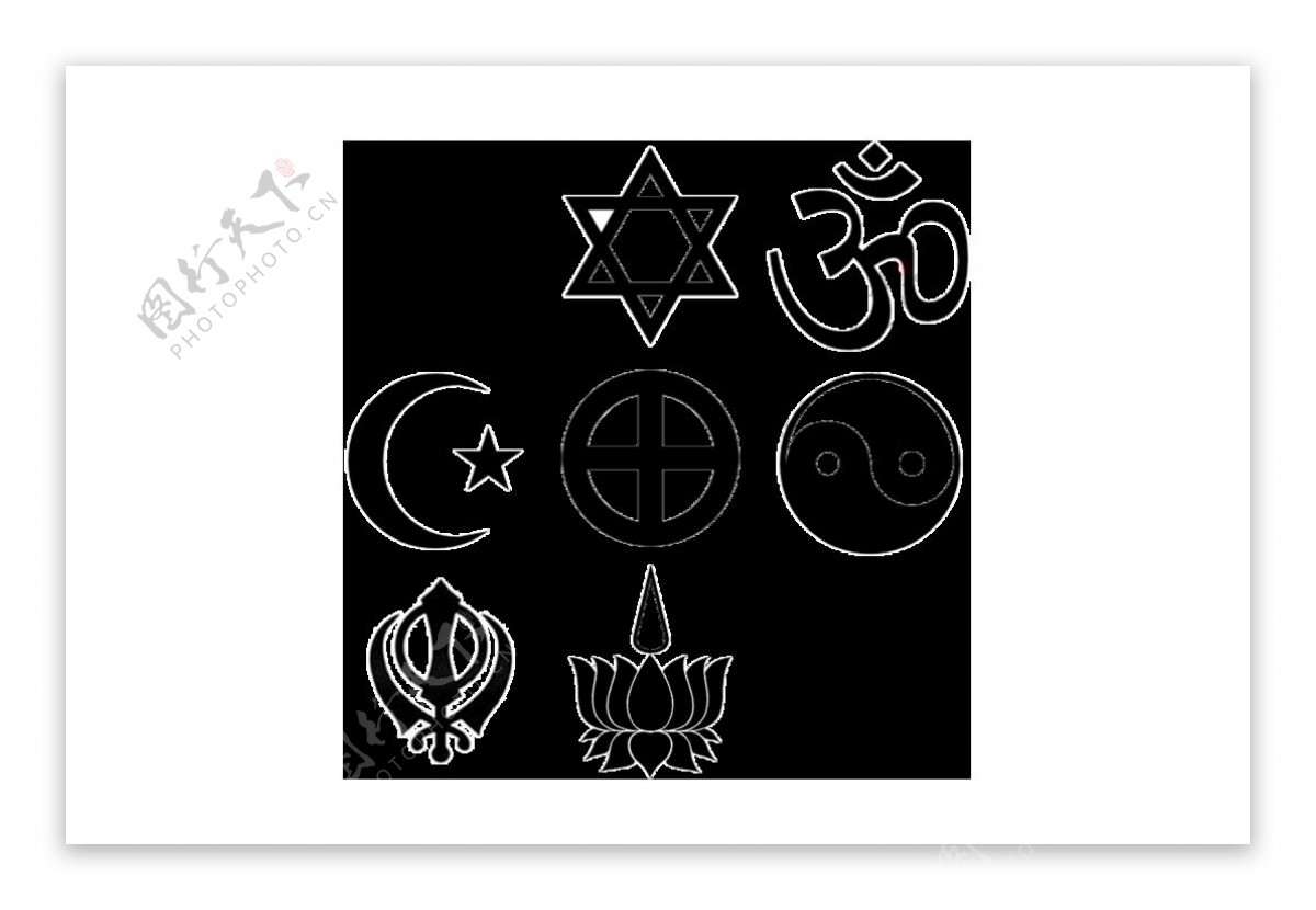 宗教信仰图标元素