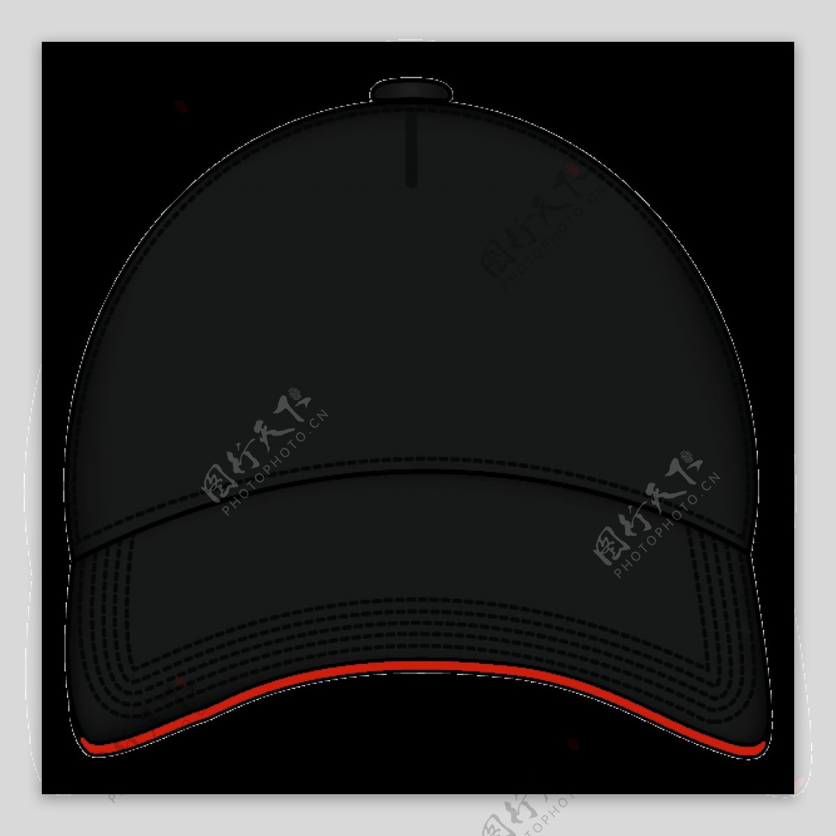 黑色休闲帽png元素