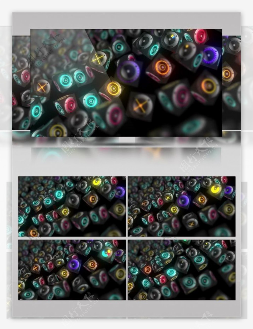 彩色星光气泡动态视频素材