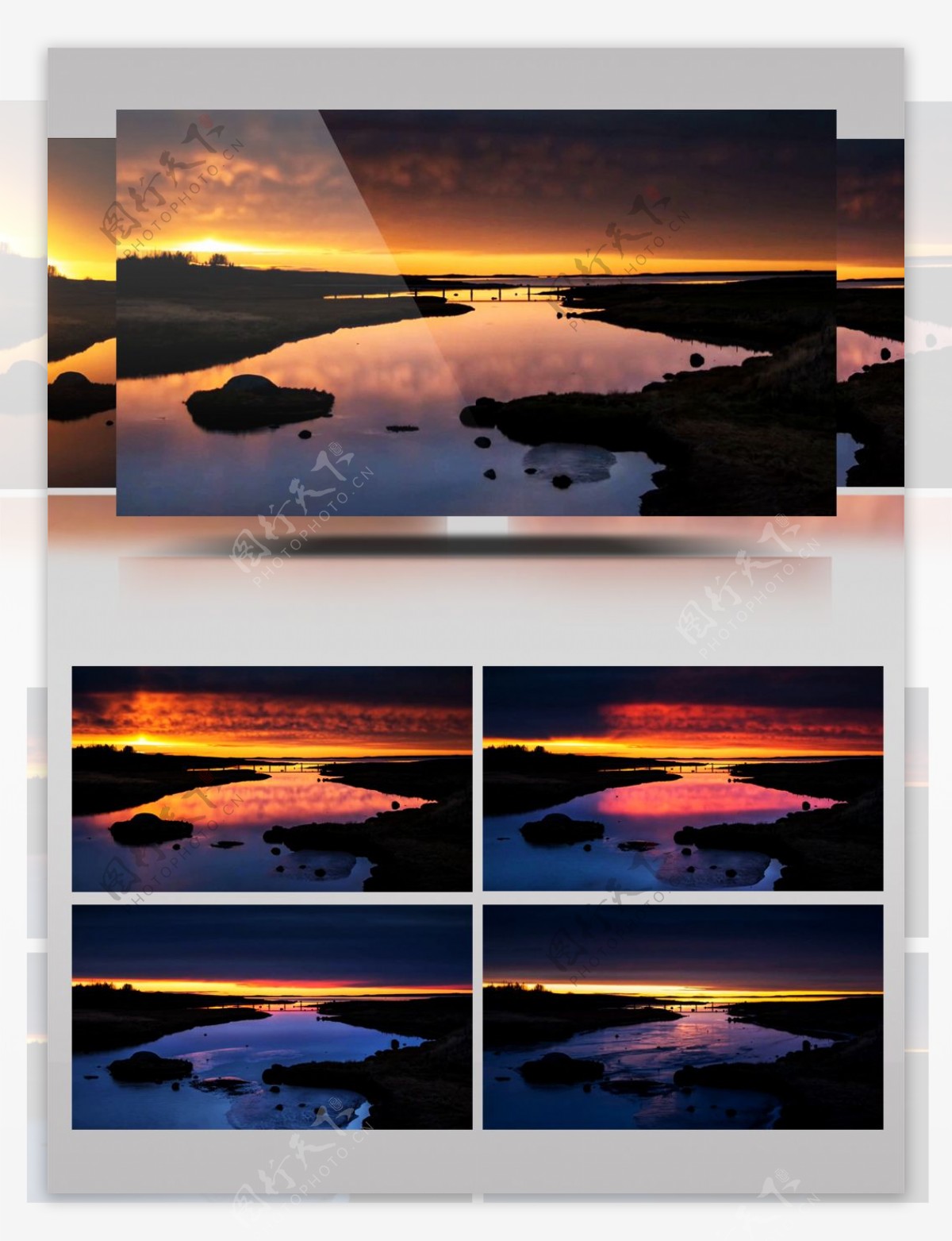 实拍四组美丽的冰岛风光延时摄影视频素材