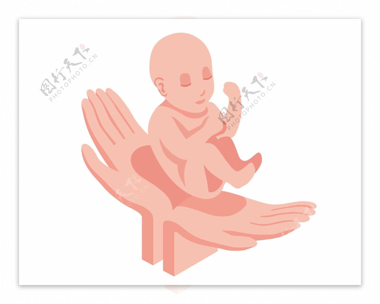 手绘婴儿手掌元素