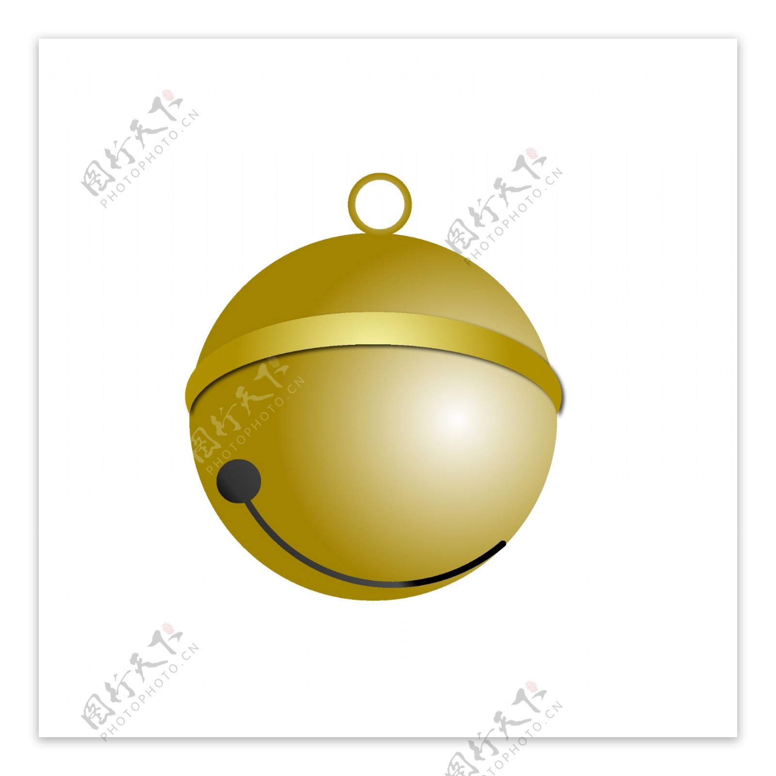 铃铛圣诞装饰图案设计元素金色可爱