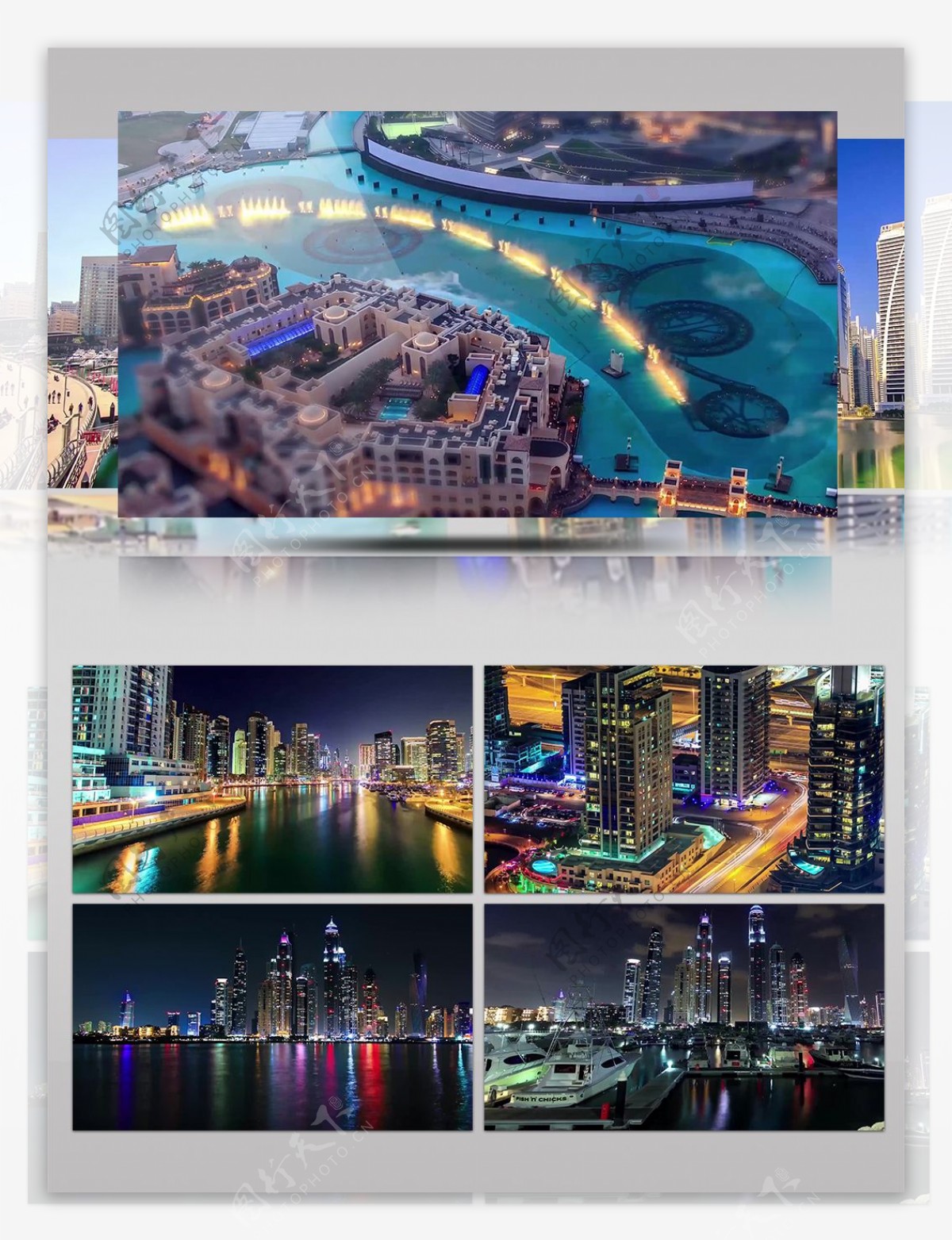 4k现代科技科幻城市迪拜旅游城市景观人文