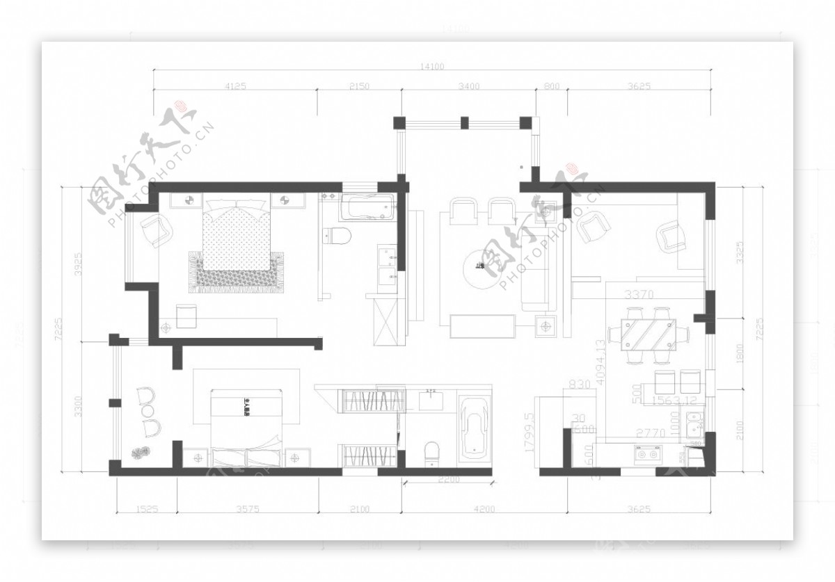 家装平面图CAD