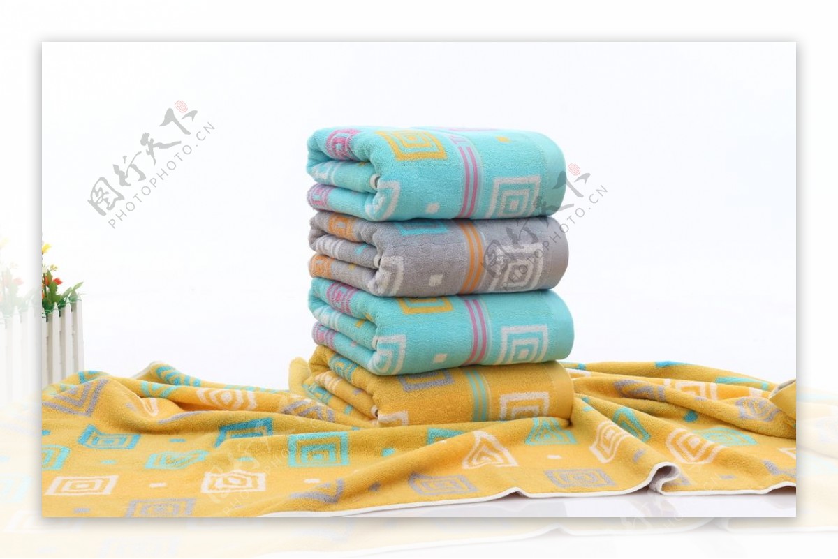 毛巾毛巾图片纺织品竹纤维