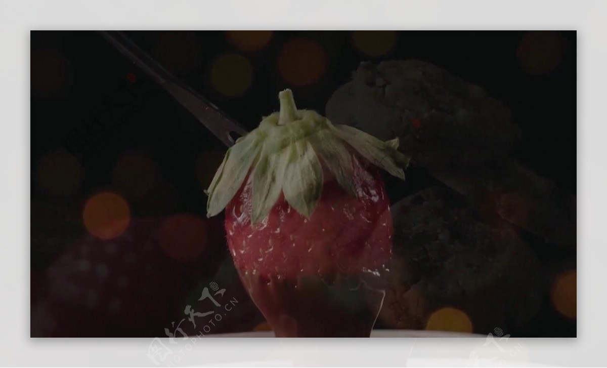 草莓水果巧克力视频素材