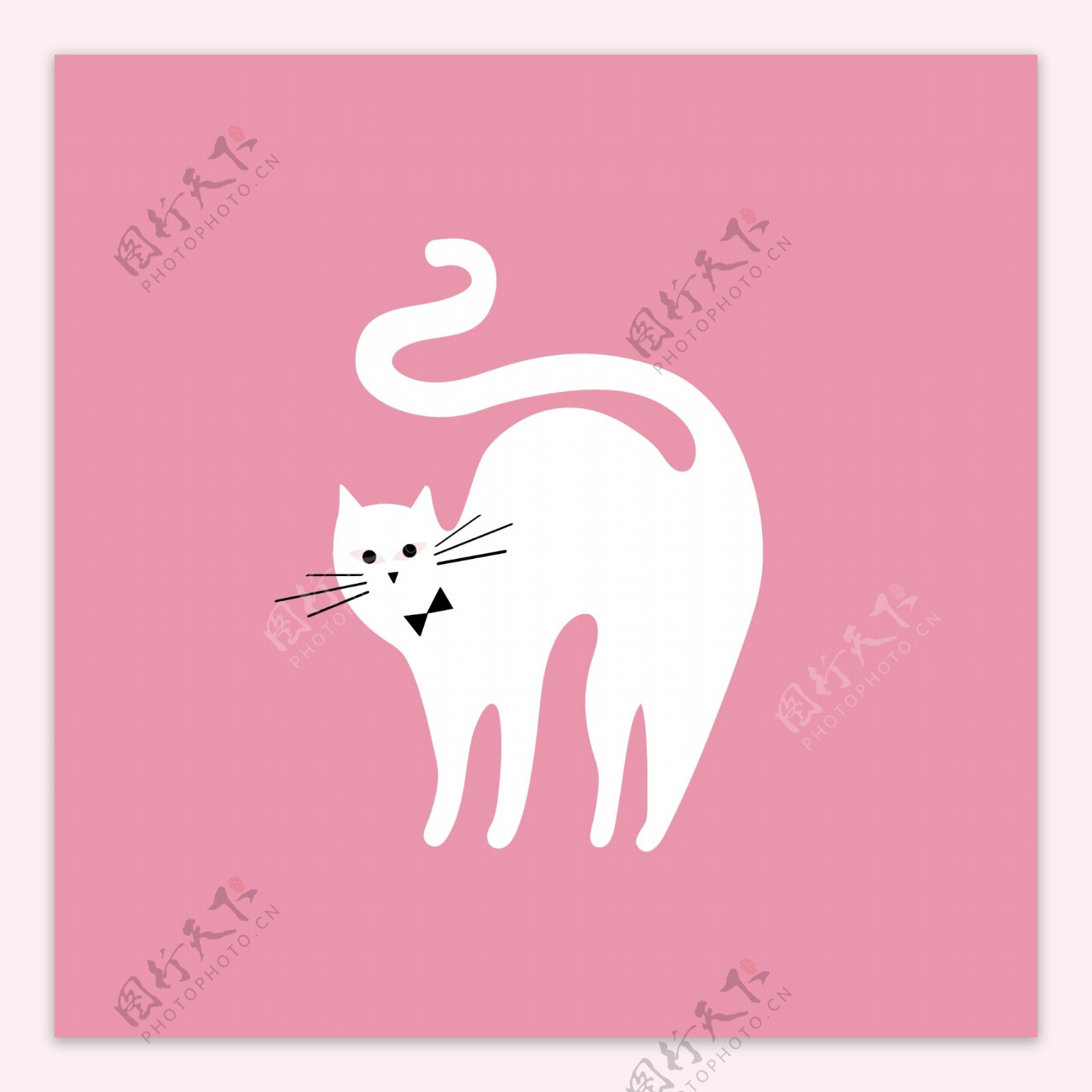 可爱的矢量猫logo模板