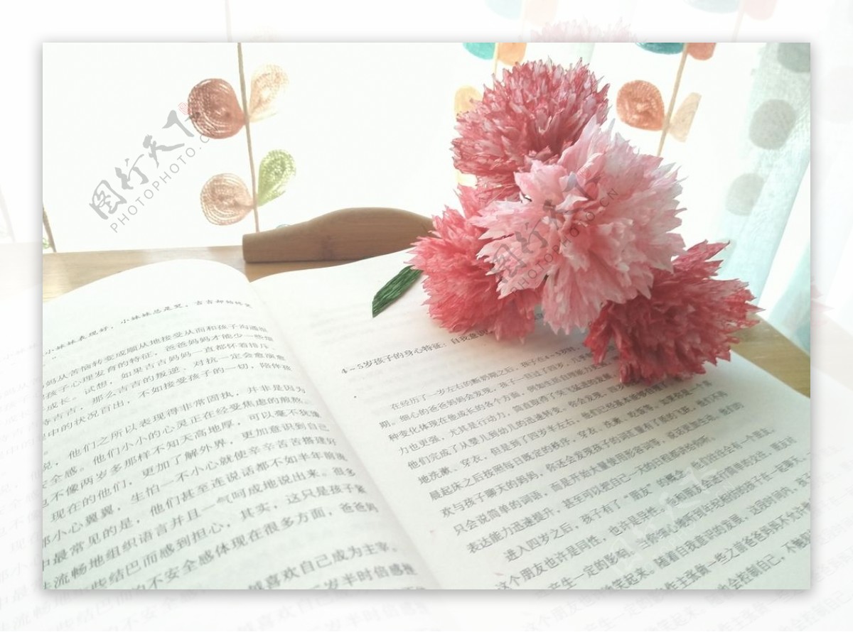 手工折纸鲜花惬意康乃馨场景搭配