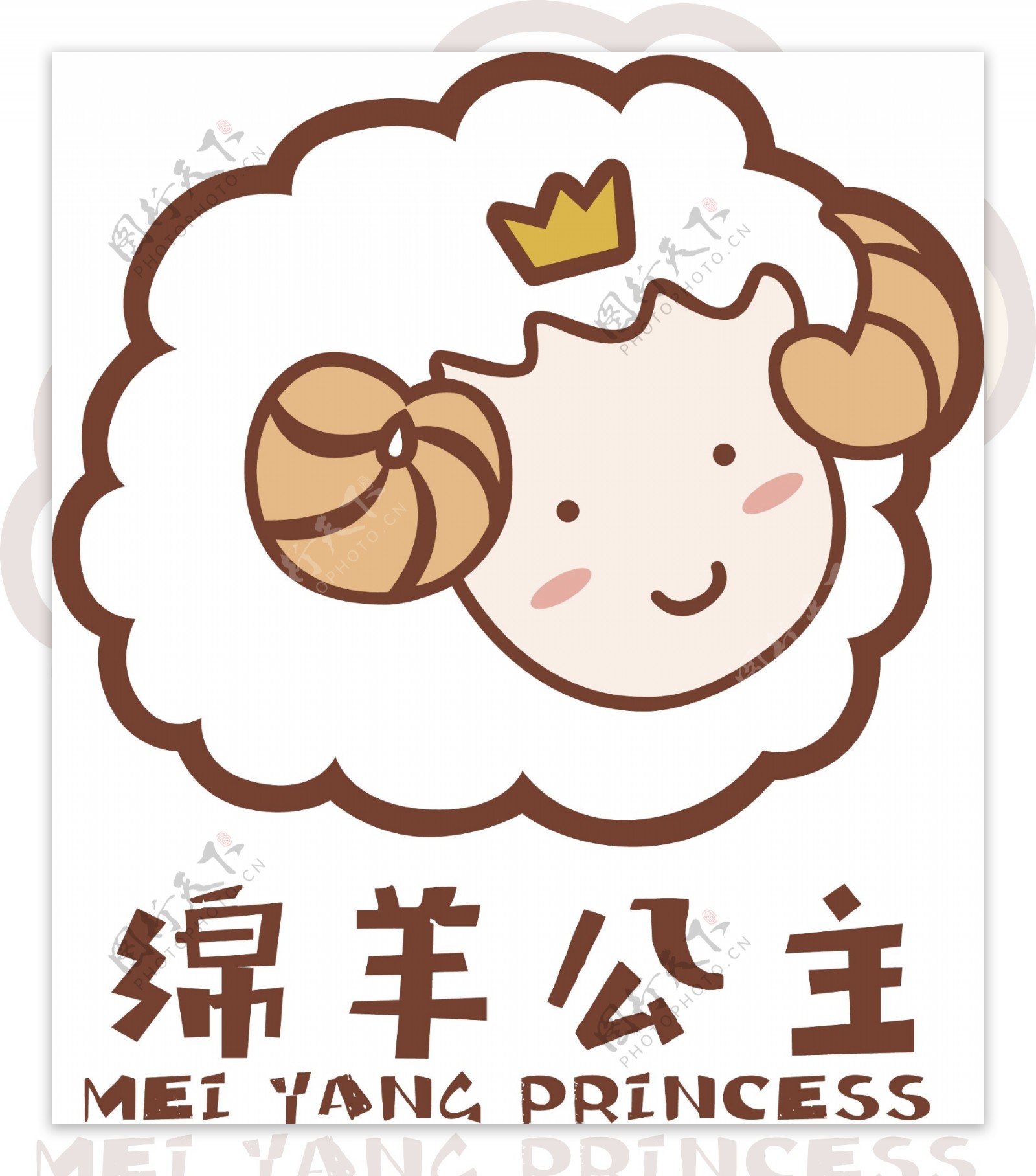 绵羊公主logo设计