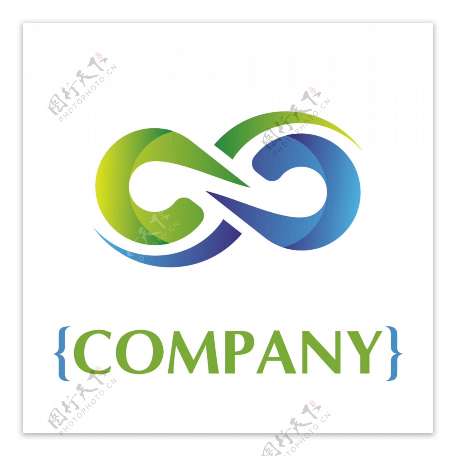 2018变形数字8公司logo模板
