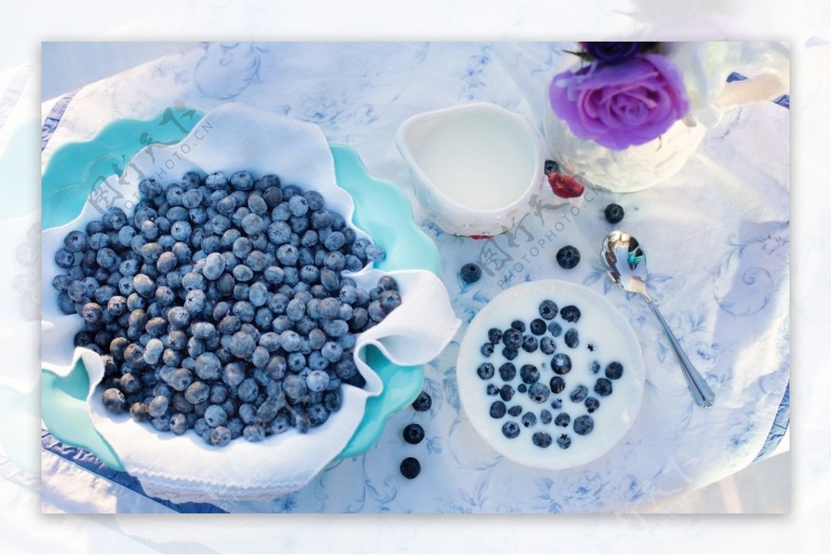 蓝莓酸奶下午茶