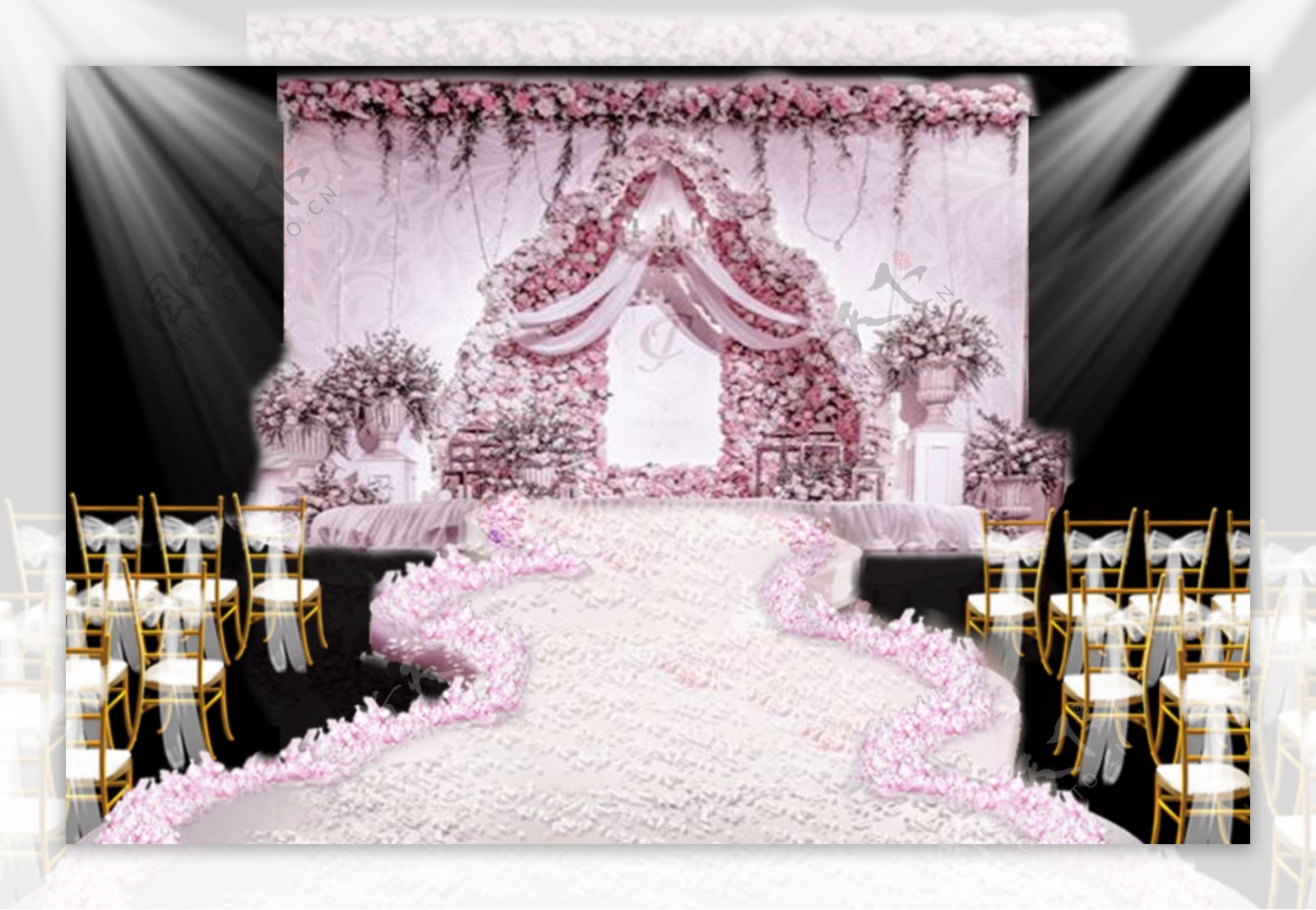 欧式粉色婚礼设计
