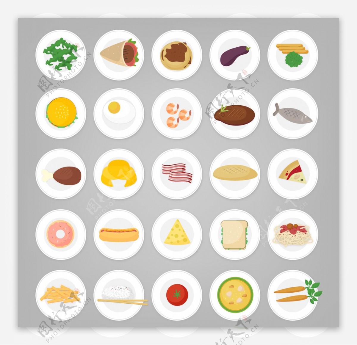 食品图标海报